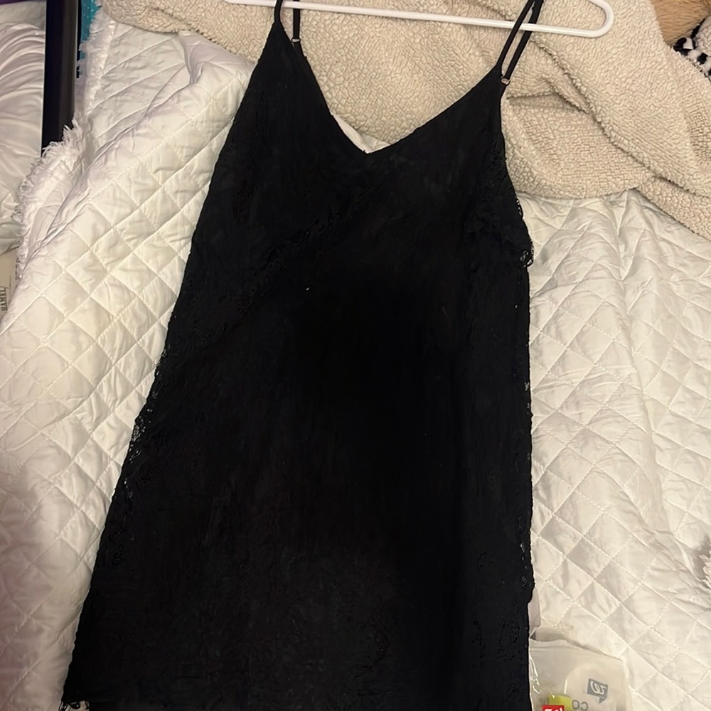 Black lace dress